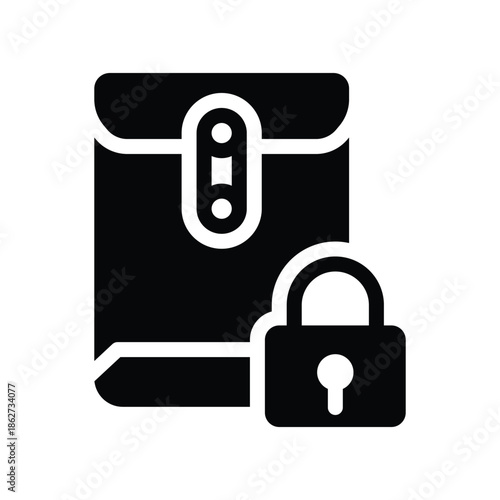 confidential glyph icon illustration vector graphic.eps