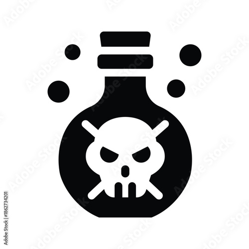  poison glyph icon illustration vector graphic.eps