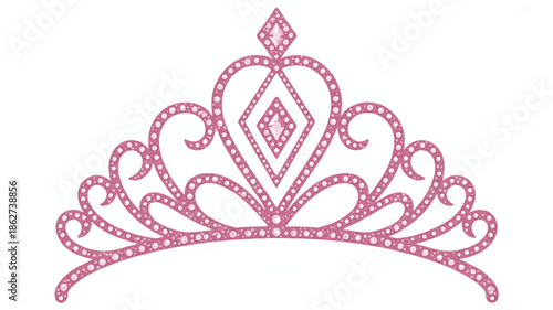 Sparkling Pink Tiara - A Symbol of Royalty and Imagination for Children's Playtime Adventures