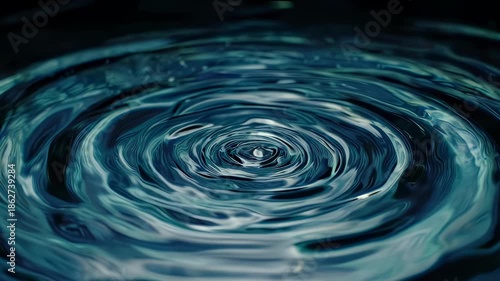 Ripples on Dark Blue Water Surface.