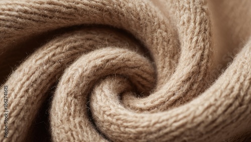 Close-up of Knitted Fabric Texture