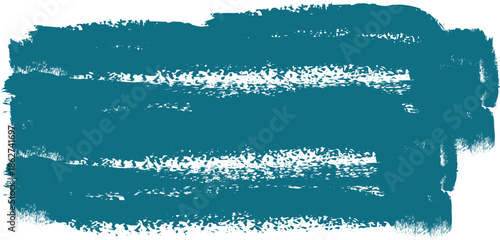 Teal Paint Brush Stroke Texture — Grunge Abstract Ink Splash Vector Background