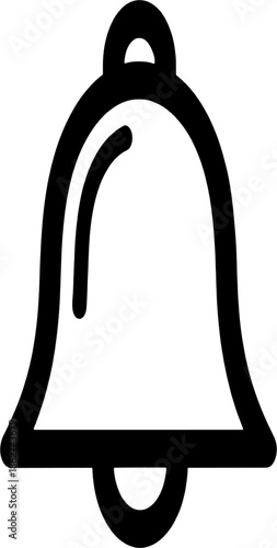 Bell Icon Simplicity: a clean, minimalist bell icon, perfect for notifications and alerts. conveying the essence of clear communication and concise digital information. 