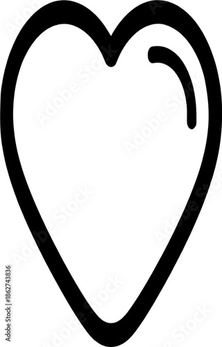 Love's Emblem: A simple, elegant heart symbol, a universal sign of affection and emotion, stands alone. 