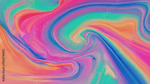 Vibrant Swirling Liquid Motion Background.
