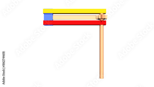 Bild auf Leinwand Colorful Wooden Gragger Noisemaker Isolated on PNG Background for Purim Celebrat