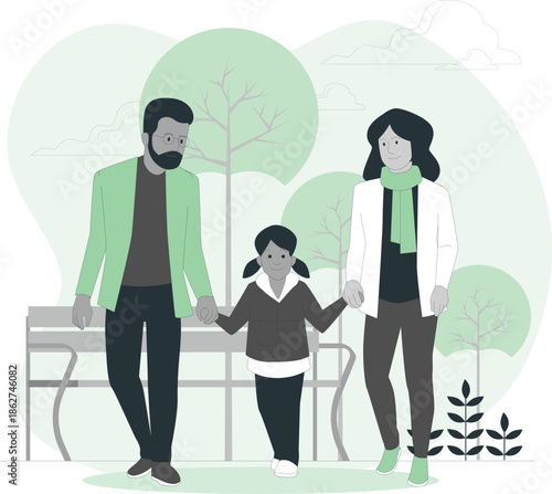 People waiting to cross the street at a pedestrian crossing in an urban environment from a rear viewpoint