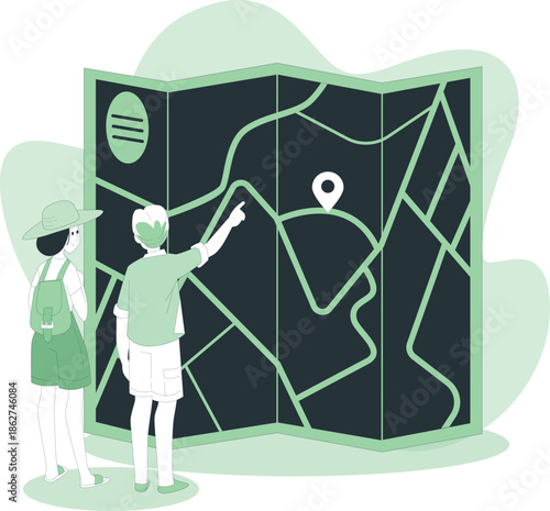 People waiting to cross the street at a pedestrian crossing in an urban environment from a rear viewpoint