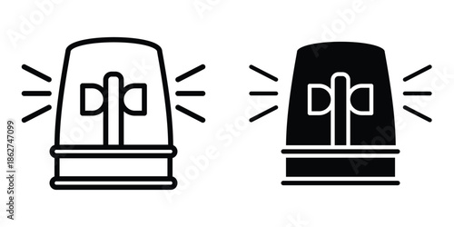 Ambulance siren icons multiple style collection. icon in vector. Logotype