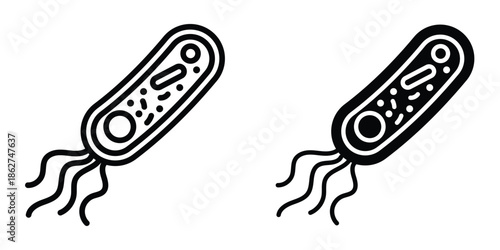 Bacteria icons multiple style collection. icon in vector. Logotype