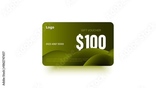 100 dollar coupon gift voucher, cash back banner special offer. Vector illustration. Big sale and super sale coupon code $100 discount gift voucher