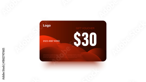 30 dollar coupon gift voucher, cash back banner special offer. Vector illustration. Big sale and super sale coupon code $30 discount gift voucher