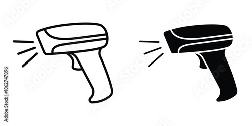 Barcode scanner icons multiple style collection. icon in vector. Logotype