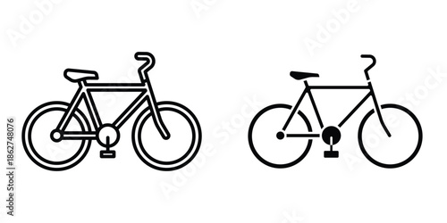 Bicycle icons multiple style collection. icon in vector. Logotype