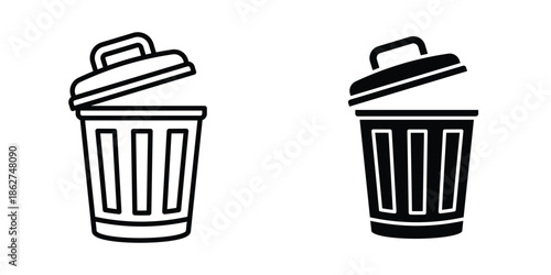 Bin icons multiple style collection. icon in vector. Logotype