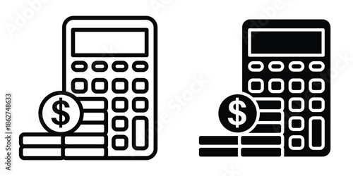 Budget icons multiple style collection. icon in vector. Logotype
