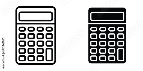 Calculator icons multiple style collection. icon in vector. Logotype