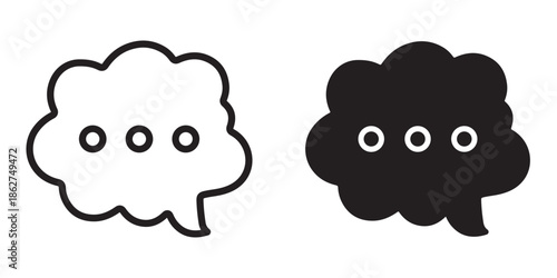 Chat bubble icons multiple style collection. icon in vector. Logotype