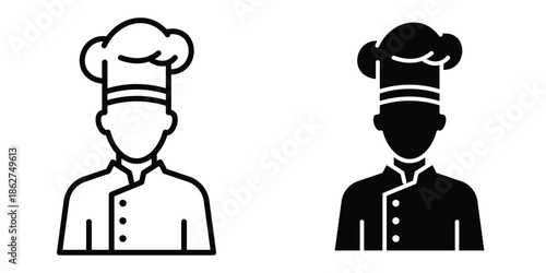 Chef icons multiple style collection. icon in vector. Logotype