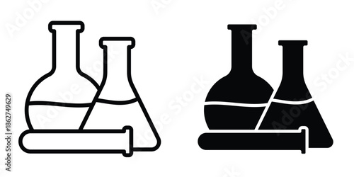 Chemistry icons multiple style collection. icon in vector. Logotype