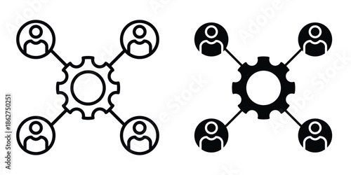 Collaboration icons multiple style collection. icon in vector. Logotype