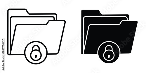 Confidential icons multiple style collection. icon in vector. Logotype