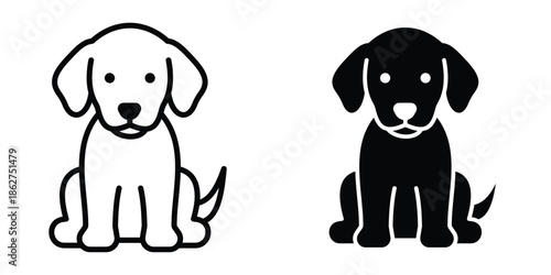 Dog icons multiple style collection. icon in vector. Logotype