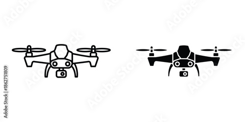 Drone icons multiple style collection. icon in vector. Logotype