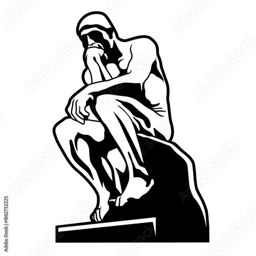 The Thinker Statue Icon
