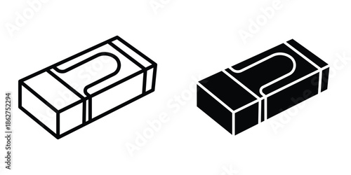 Eraser icons multiple style collection. icon in vector. Logotype