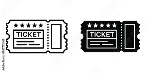 Event ticket icons multiple style collection. icon in vector. Logotype