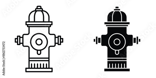 Fire hydrant icons multiple style collection. icon in vector. Logotype