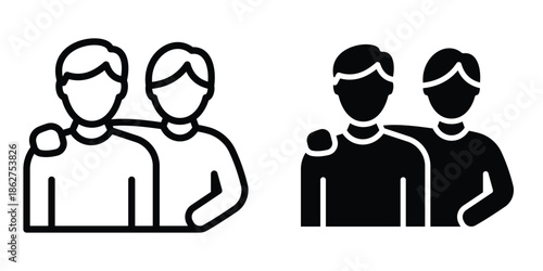 Friends icons multiple style collection. icon in vector. Logotype