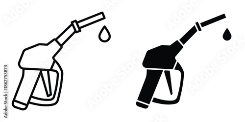 Fuel icons multiple style collection. icon in vector. Logotype