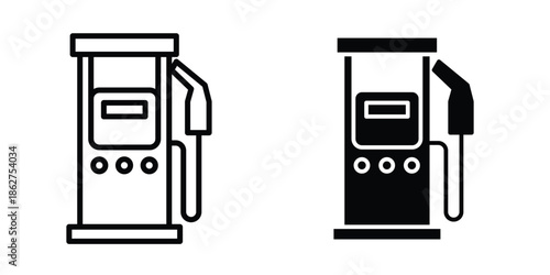 Gas station icons multiple style collection. icon in vector. Logotype
