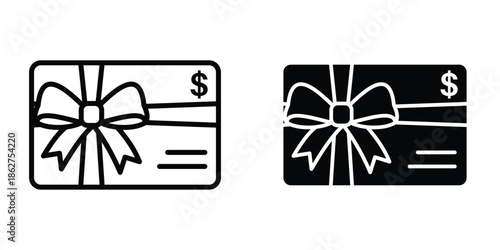 Gift voucher icons multiple style collection. icon in vector. Logotype