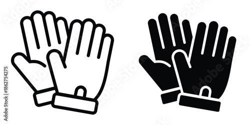 Glove icons multiple style collection. icon in vector. Logotype