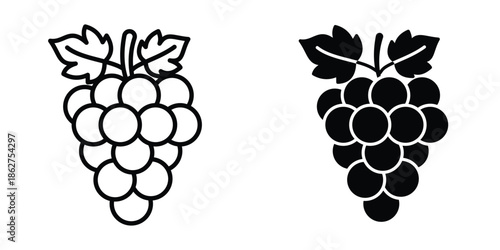 Grapes icons multiple style collection. icon in vector. Logotype