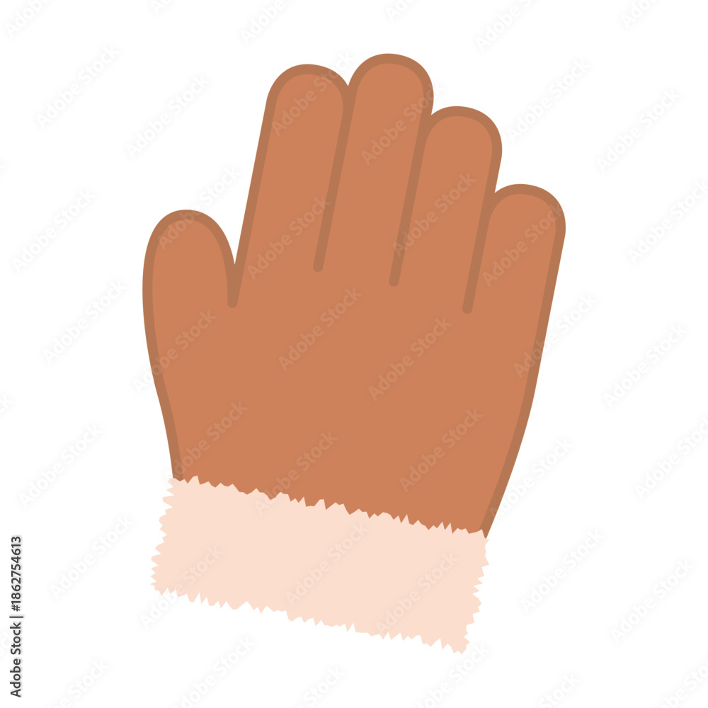 Obraz premium 冬の防寒アイテム・シンプルなオレンジの手袋