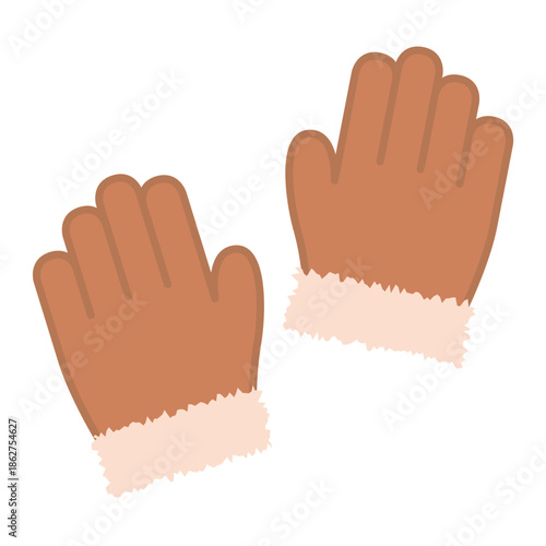 冬の防寒アイテム・シンプルなオレンジの手袋