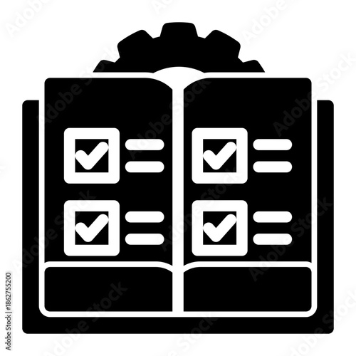 Procedure Rules SOP Guideline Icon from Help and Support Icon Collection (Glyph style)