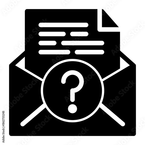 Postcard Communication Emailing Mail Icon from Help and Support Icon Collection (Glyph style)