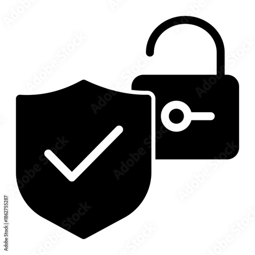 Security Locked Secure Protection Icon from Help and Support Icon Collection (Glyph style)