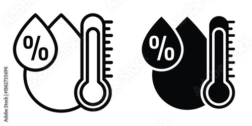 Humidity icons multiple style collection. icon in vector. Logotype