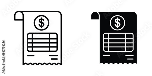 Invoice icons multiple style collection. icon in vector. Logotype
