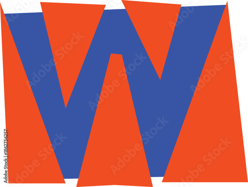 Pop Up Cutout Alphabet Letter W