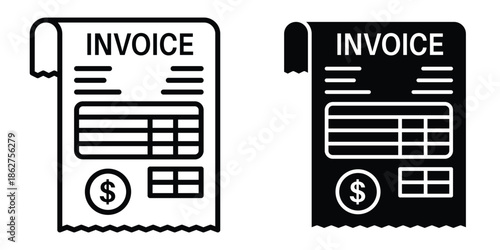 Invoice payment icons multiple style collection. icon in vector. Logotype