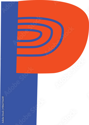 Pop Up Cutout Alphabet Letter P