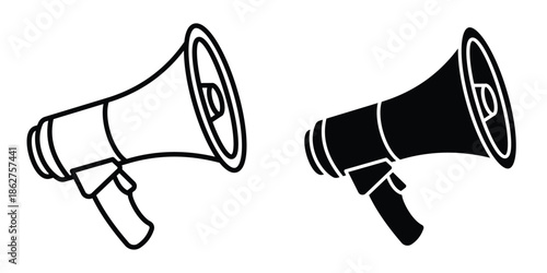 Loud Speaker icons multiple style collection. icon in vector. Logotype