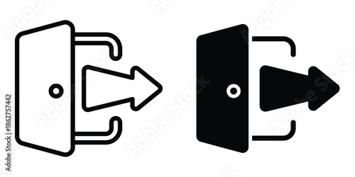 Logout icons multiple style collection. icon in vector. Logotype